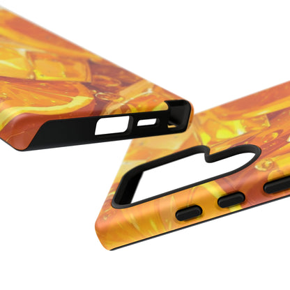 Citrus Splash Samsung Galaxy Case – Bright Orange Slices & Ice, Dual - Layer Protection - BOGO Cases