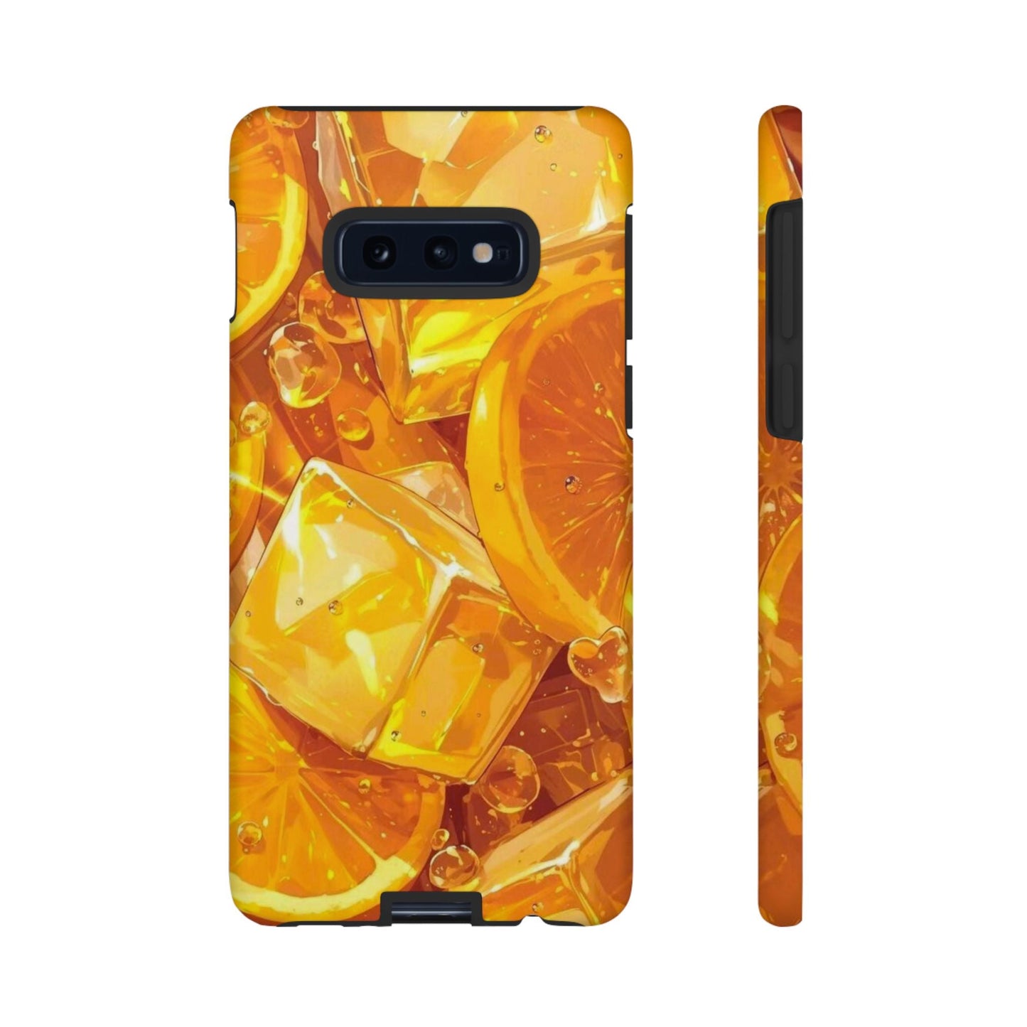 Citrus Splash Samsung Galaxy Case – Bright Orange Slices & Ice, Dual - Layer Protection - BOGO Cases