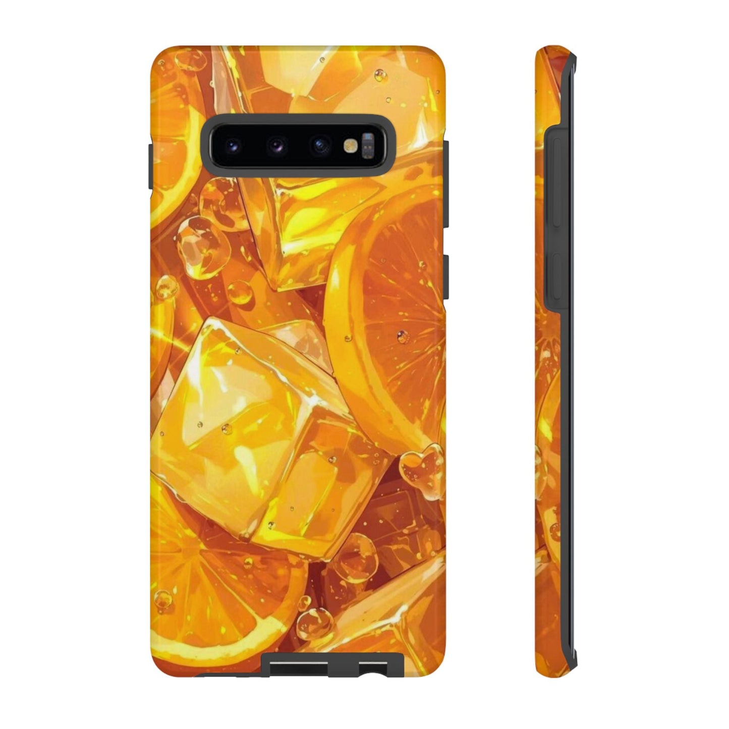 Citrus Splash Samsung Galaxy Case – Bright Orange Slices & Ice, Dual - Layer Protection - BOGO Cases