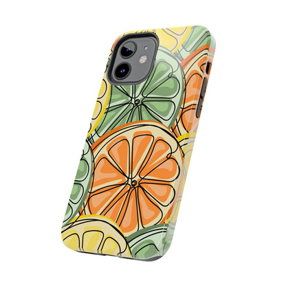 Citrus Zest Tough iPhone Case – Bold Lime, Lemon, and Orange Design, Shockproof Protection - BOGO Cases