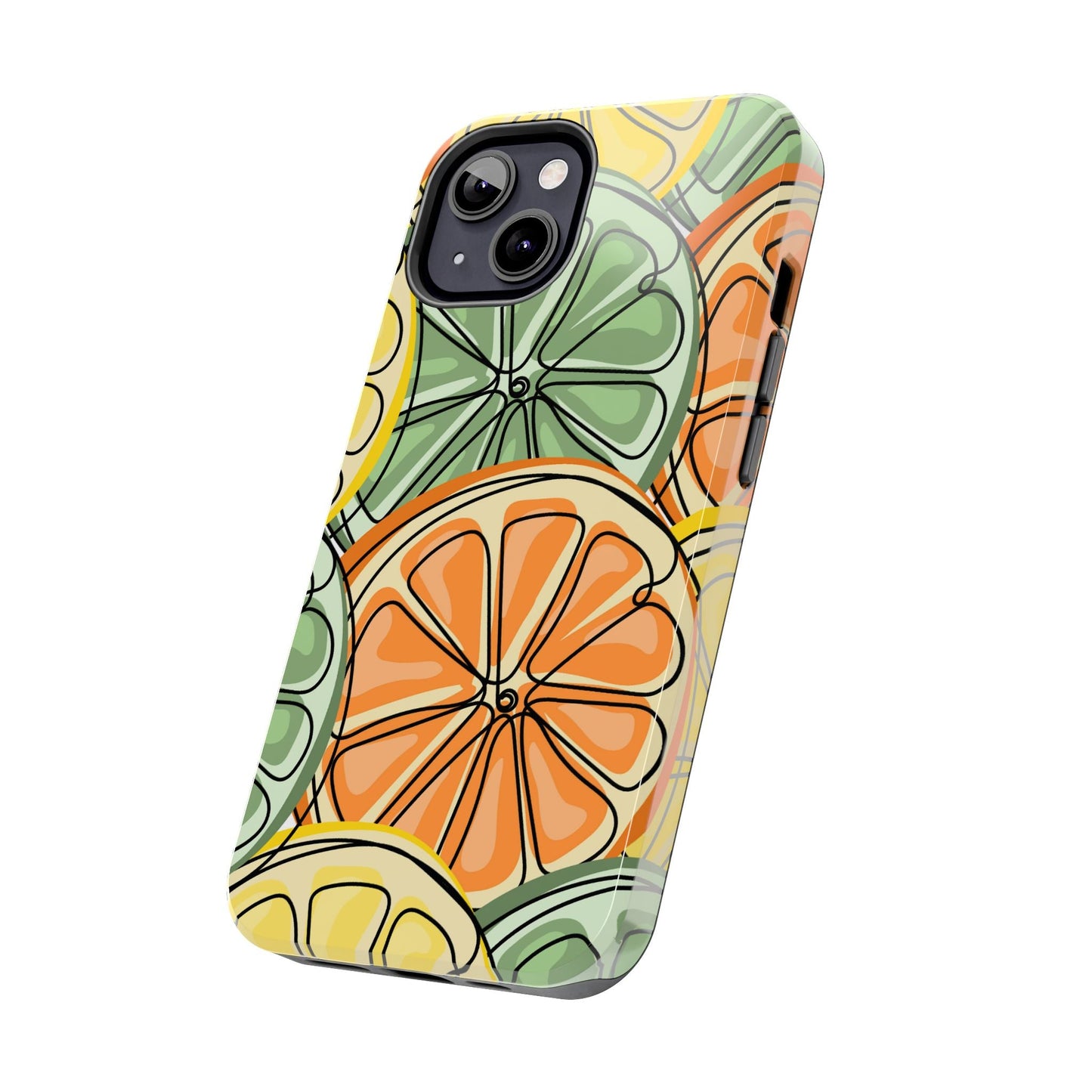 Citrus Zest Tough iPhone Case – Bold Lime, Lemon, and Orange Design, Shockproof Protection - BOGO Cases