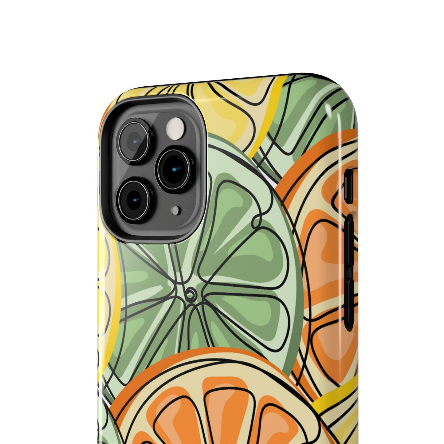 Citrus Zest Tough iPhone Case – Bold Lime, Lemon, and Orange Design, Shockproof Protection - BOGO Cases