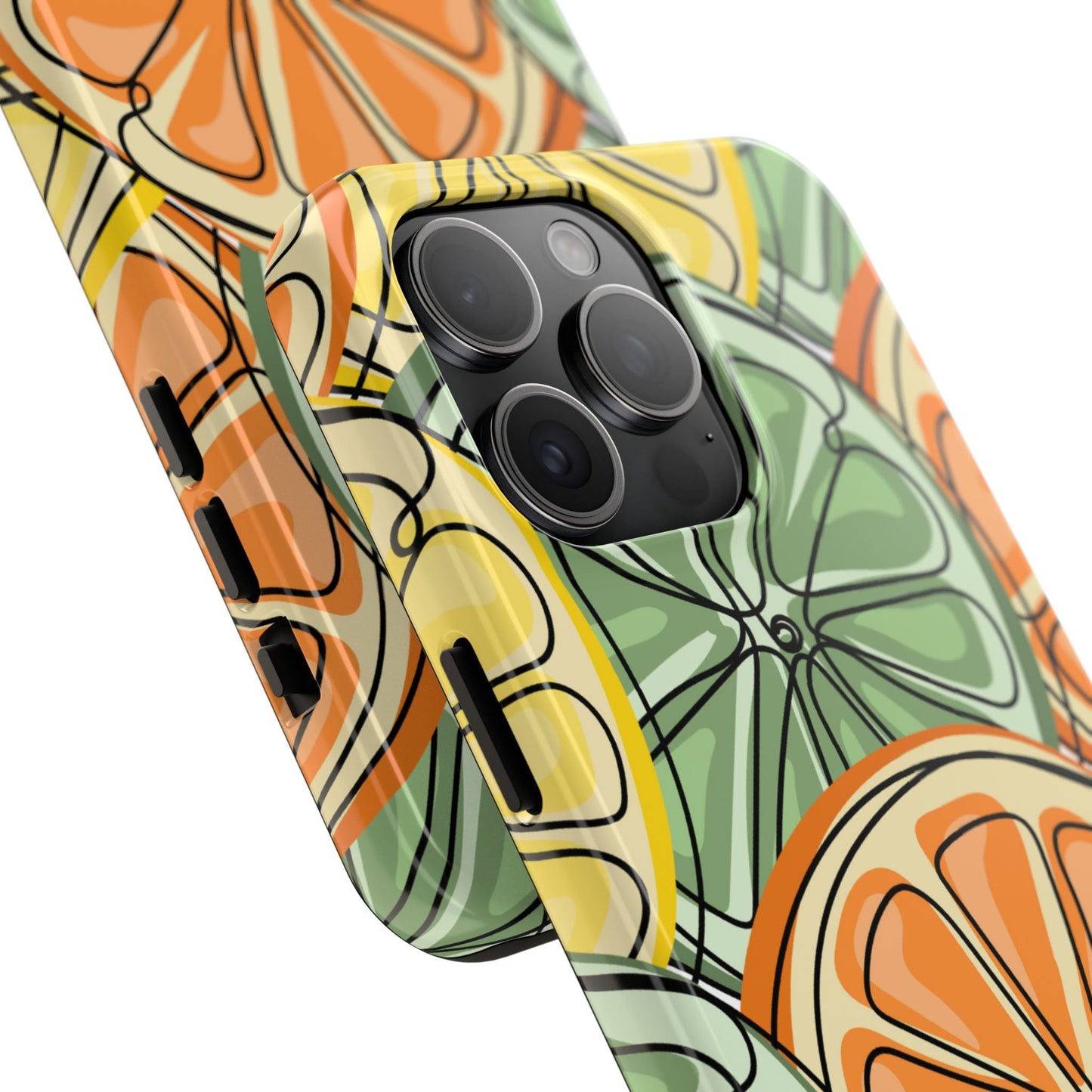 Citrus Zest Tough iPhone Case – Bold Lime, Lemon, and Orange Design, Shockproof Protection - BOGO Cases