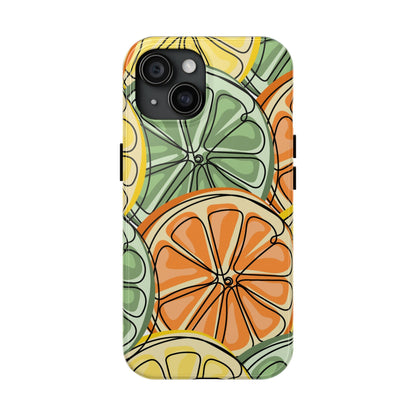 Citrus Zest Tough iPhone Case – Bold Lime, Lemon, and Orange Design, Shockproof Protection - BOGO Cases