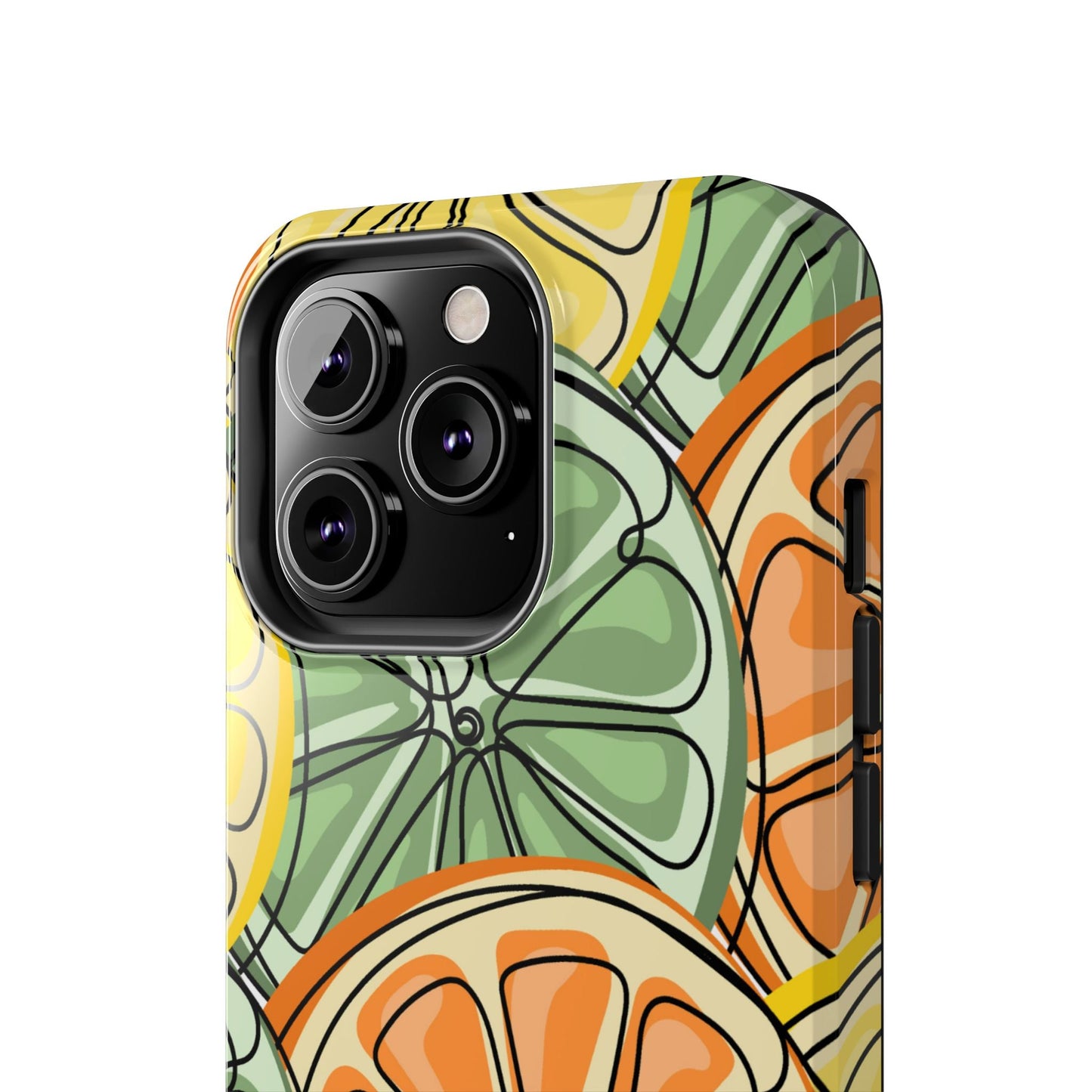 Citrus Zest Tough iPhone Case – Bold Lime, Lemon, and Orange Design, Shockproof Protection - BOGO Cases