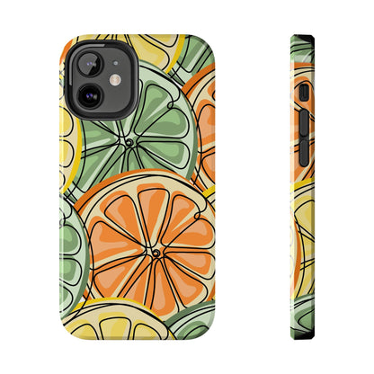 Citrus Zest Tough iPhone Case – Bold Lime, Lemon, and Orange Design, Shockproof Protection - BOGO Cases