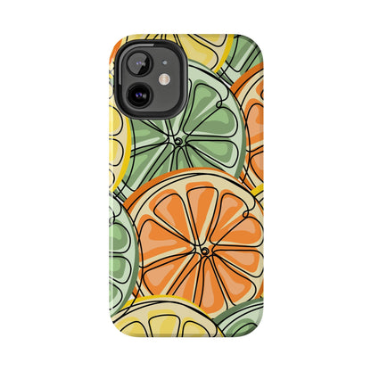 Citrus Zest Tough iPhone Case – Bold Lime, Lemon, and Orange Design, Shockproof Protection - BOGO Cases