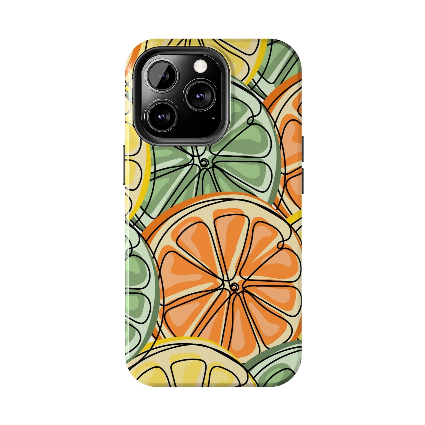 Citrus Zest Tough iPhone Case – Bold Lime, Lemon, and Orange Design, Shockproof Protection - BOGO Cases