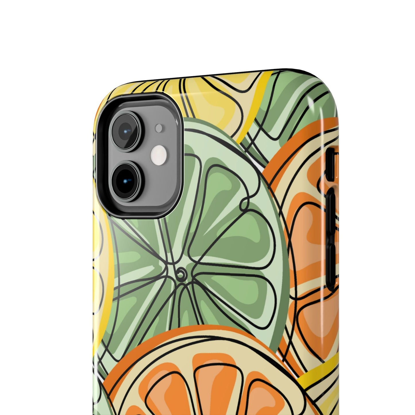 Citrus Zest Tough iPhone Case – Bold Lime, Lemon, and Orange Design, Shockproof Protection - BOGO Cases