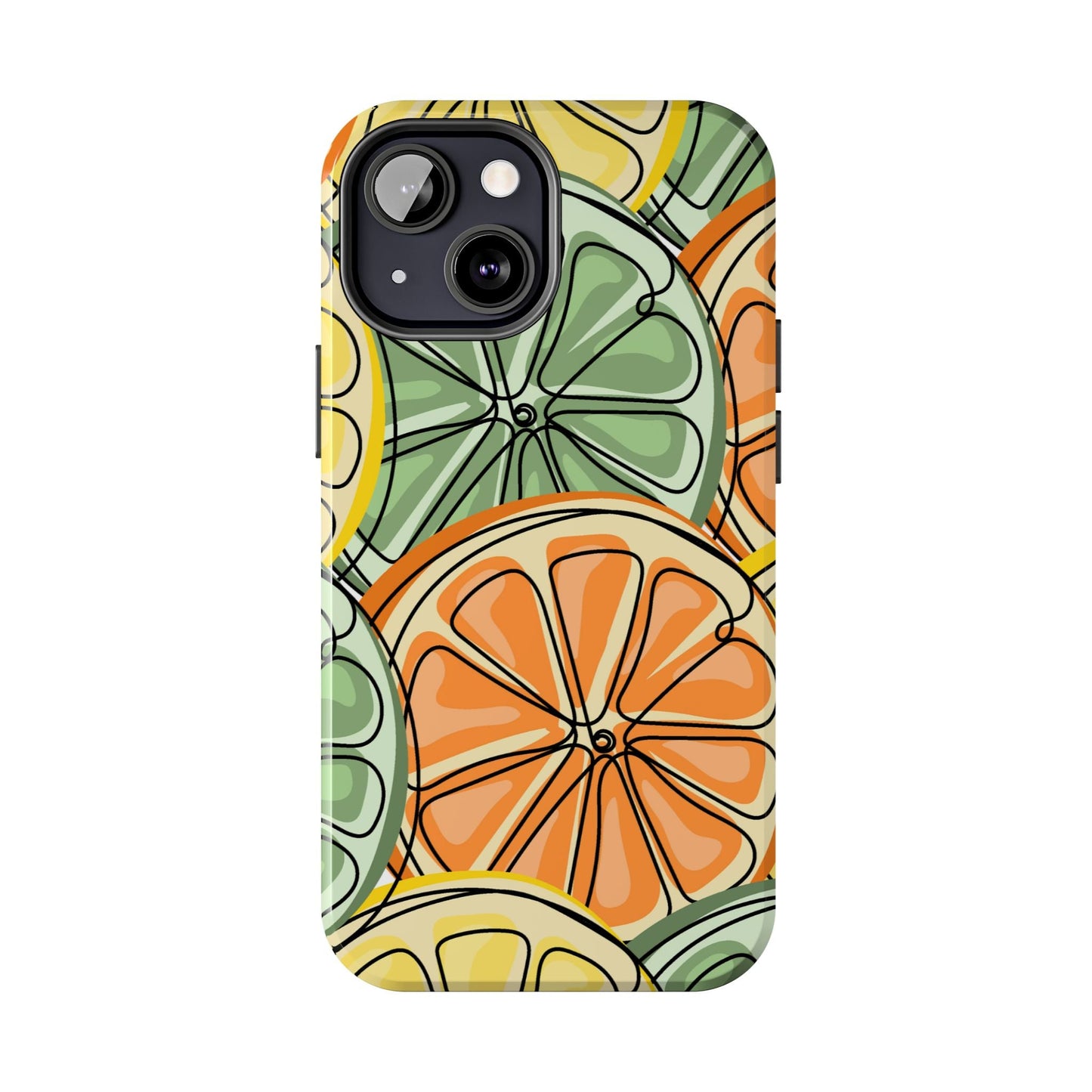 Citrus Zest Tough iPhone Case – Bold Lime, Lemon, and Orange Design, Shockproof Protection - BOGO Cases