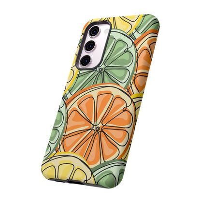 Citrus Zest Tough Samsung Galaxy Case – Bold Lime, Lemon, and Orange Design, Shockproof Protection - BOGO Cases