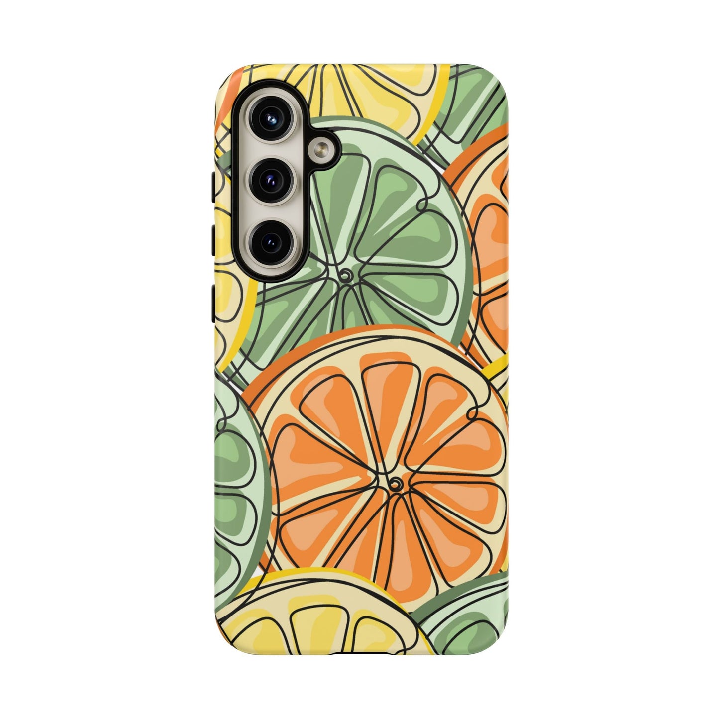 Citrus Zest Tough Samsung Galaxy Case – Bold Lime, Lemon, and Orange Design, Shockproof Protection - BOGO Cases