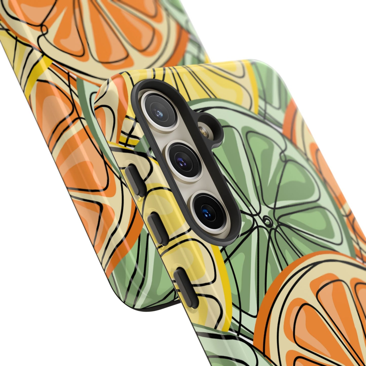 Citrus Zest Tough Samsung Galaxy Case – Bold Lime, Lemon, and Orange Design, Shockproof Protection - BOGO Cases