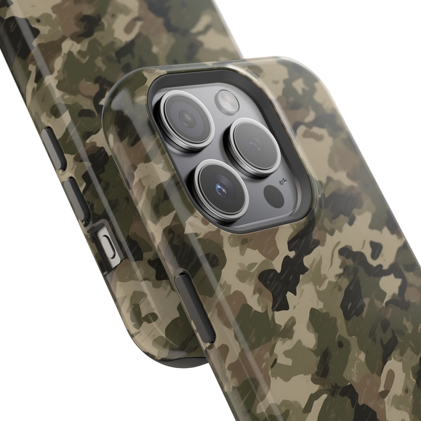 Classic Light Brown Camouflage – MagSafe iPhone Case with Rugged Elegance - BOGO Cases