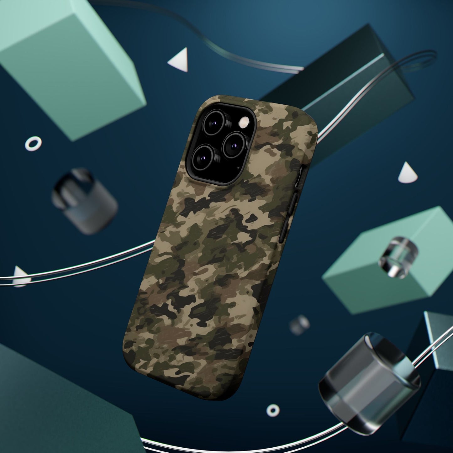 Classic Light Brown Camouflage – MagSafe iPhone Case with Rugged Elegance - BOGO Cases