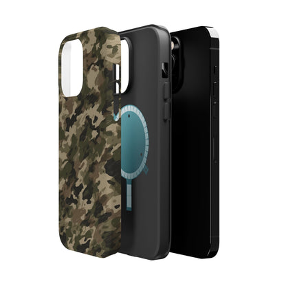 Classic Light Brown Camouflage – MagSafe iPhone Case with Rugged Elegance - BOGO Cases