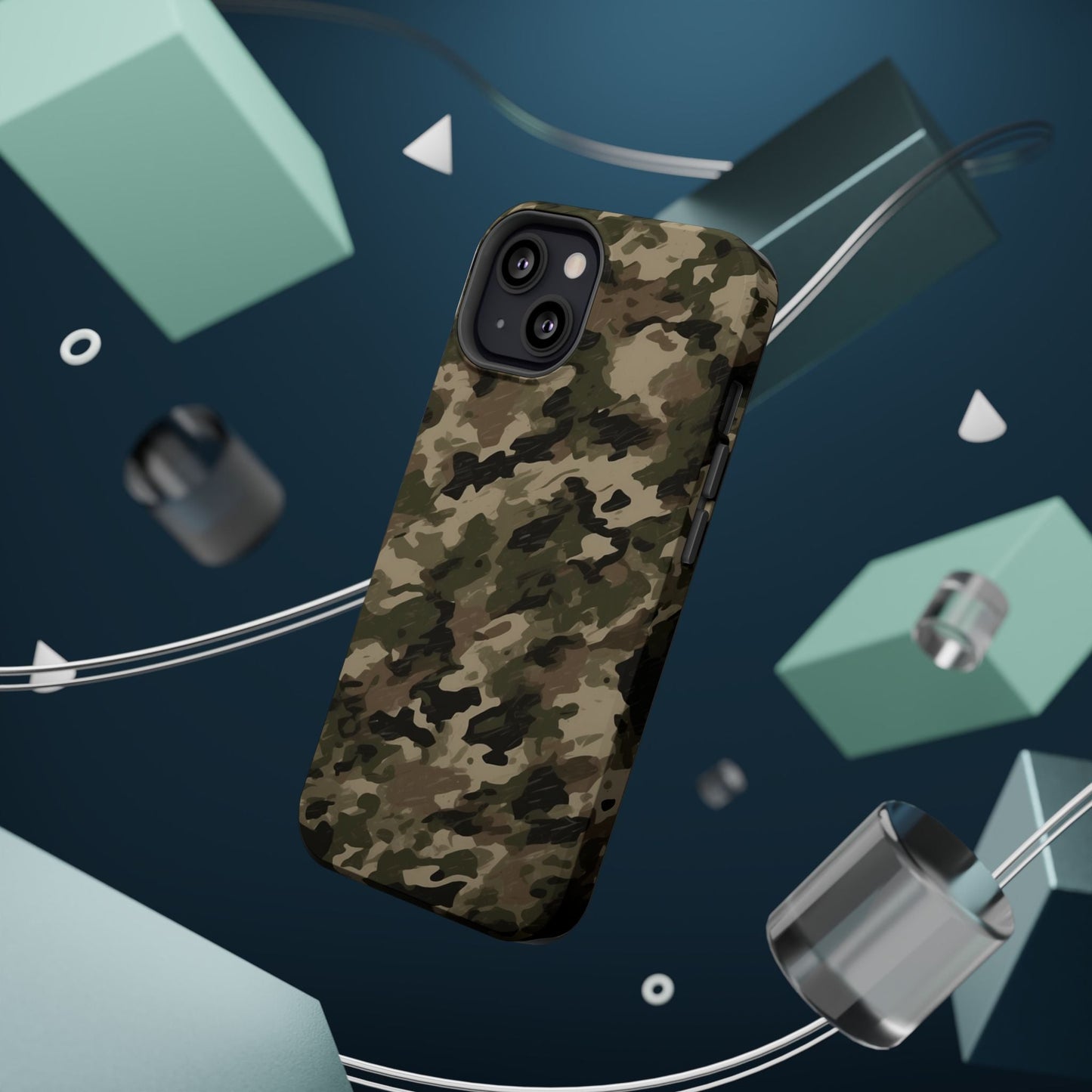 Classic Light Brown Camouflage – MagSafe iPhone Case with Rugged Elegance - BOGO Cases