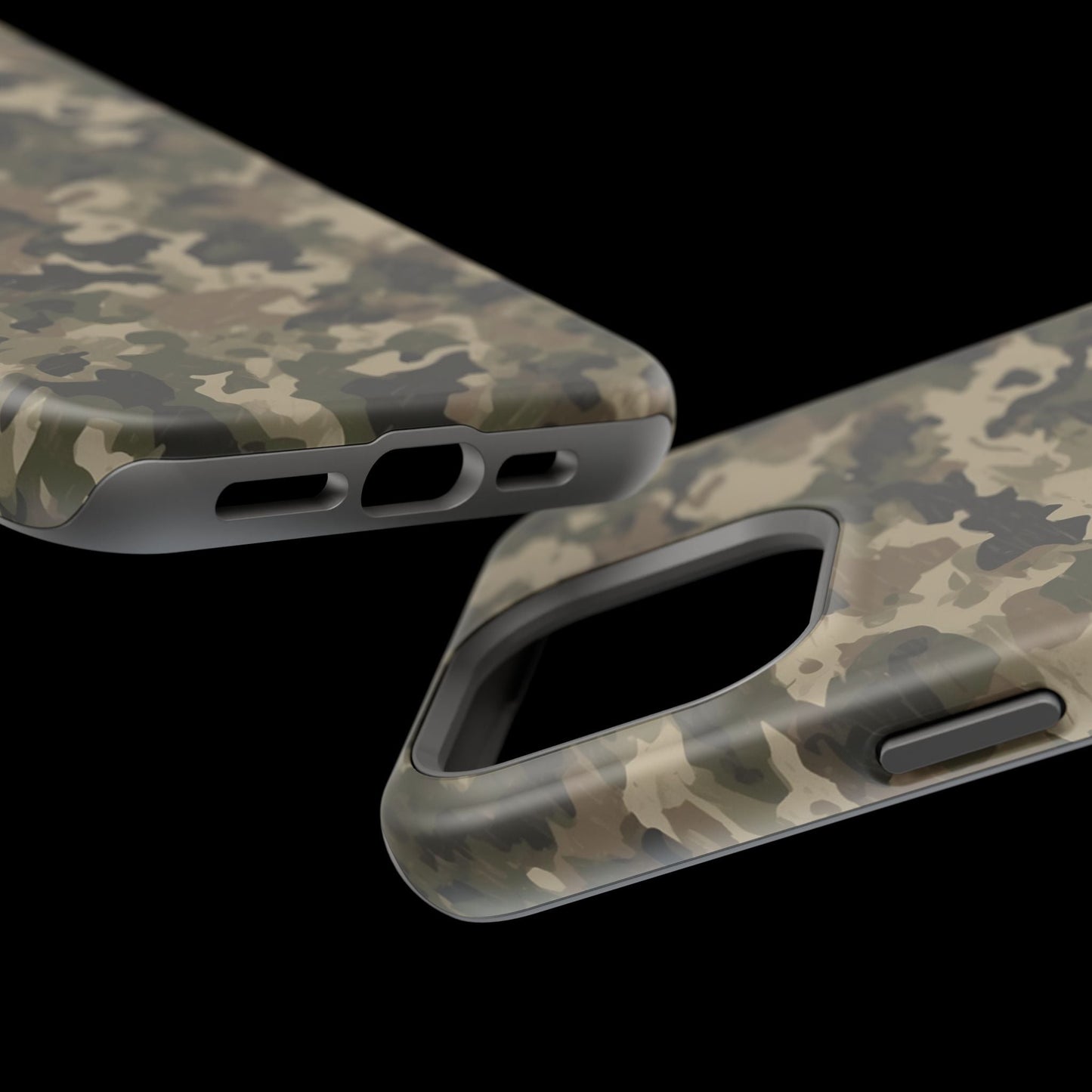 Classic Light Brown Camouflage – MagSafe iPhone Case with Rugged Elegance - BOGO Cases