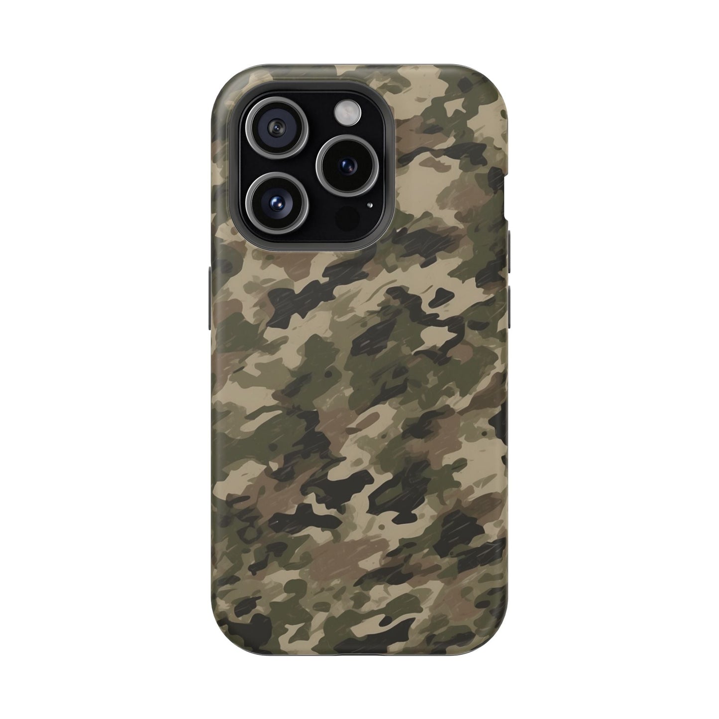 Classic Light Brown Camouflage – MagSafe iPhone Case with Rugged Elegance - BOGO Cases