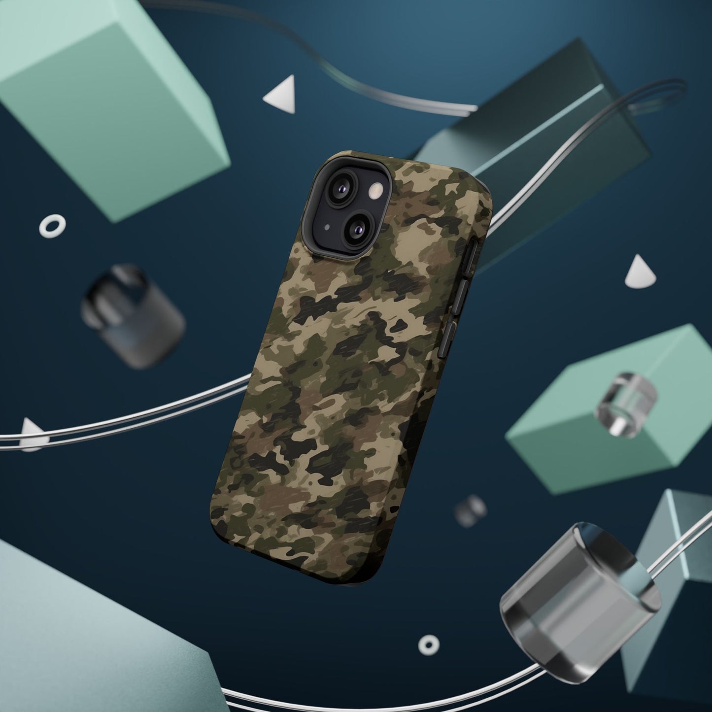 Classic Light Brown Camouflage – MagSafe iPhone Case with Rugged Elegance - BOGO Cases