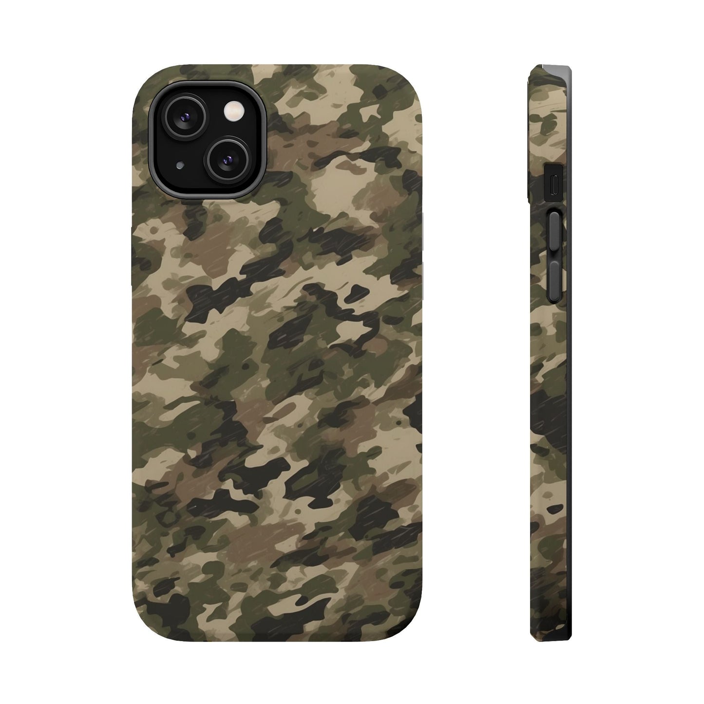 Classic Light Brown Camouflage – MagSafe iPhone Case with Rugged Elegance - BOGO Cases