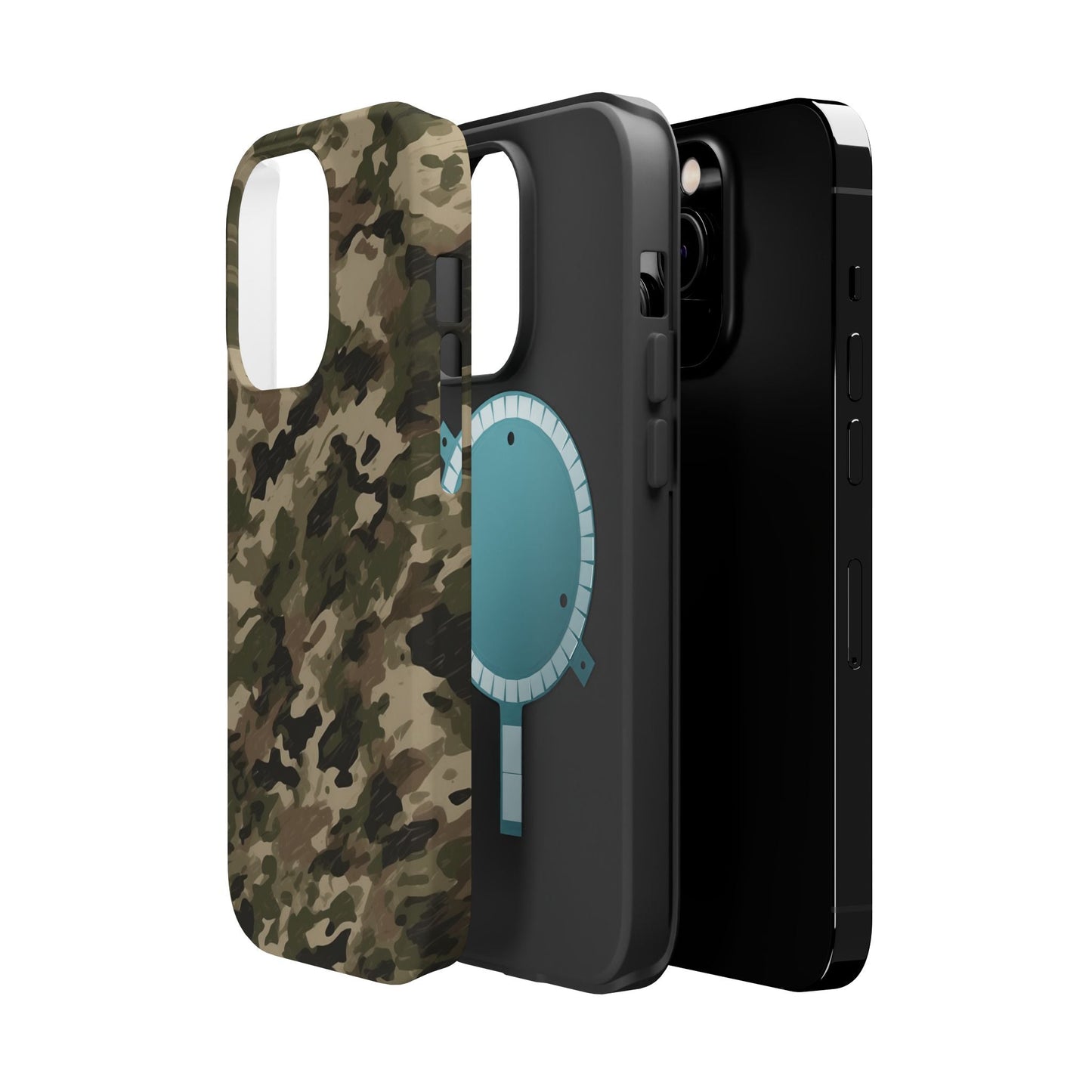 Classic Light Brown Camouflage – MagSafe iPhone Case with Rugged Elegance - BOGO Cases
