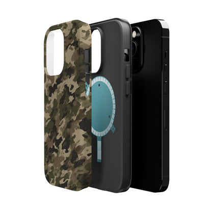 Classic Light Brown Camouflage – MagSafe iPhone Case with Rugged Elegance - BOGO Cases