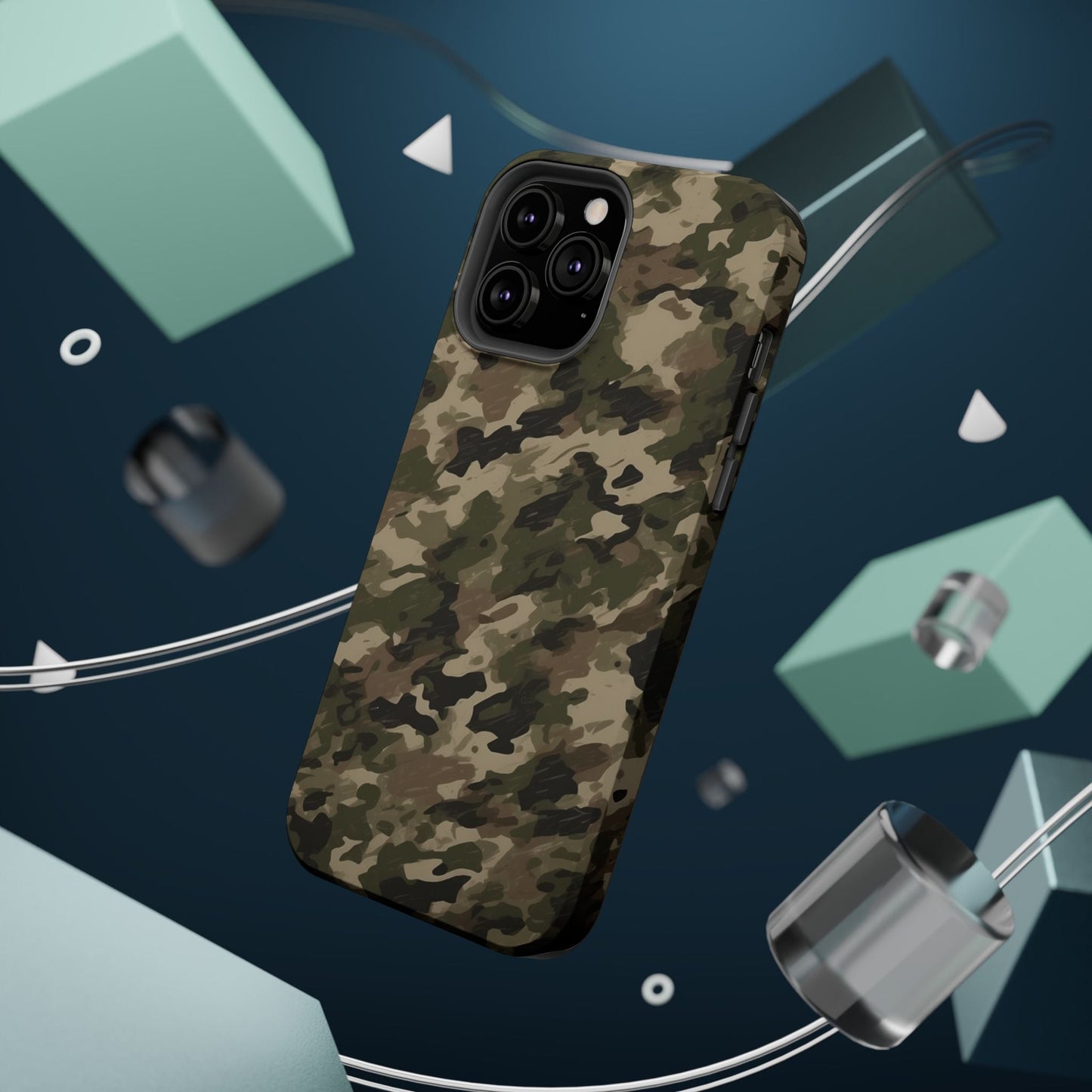 Classic Light Brown Camouflage – MagSafe iPhone Case with Rugged Elegance - BOGO Cases