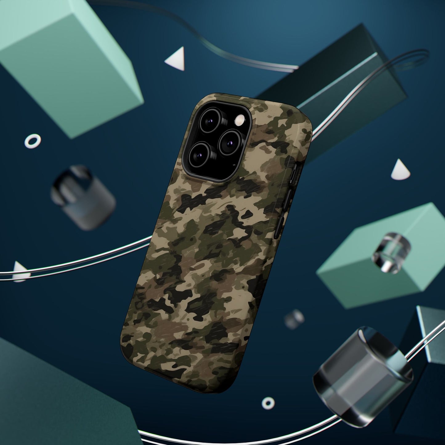 Classic Light Brown Camouflage – MagSafe iPhone Case with Rugged Elegance - BOGO Cases