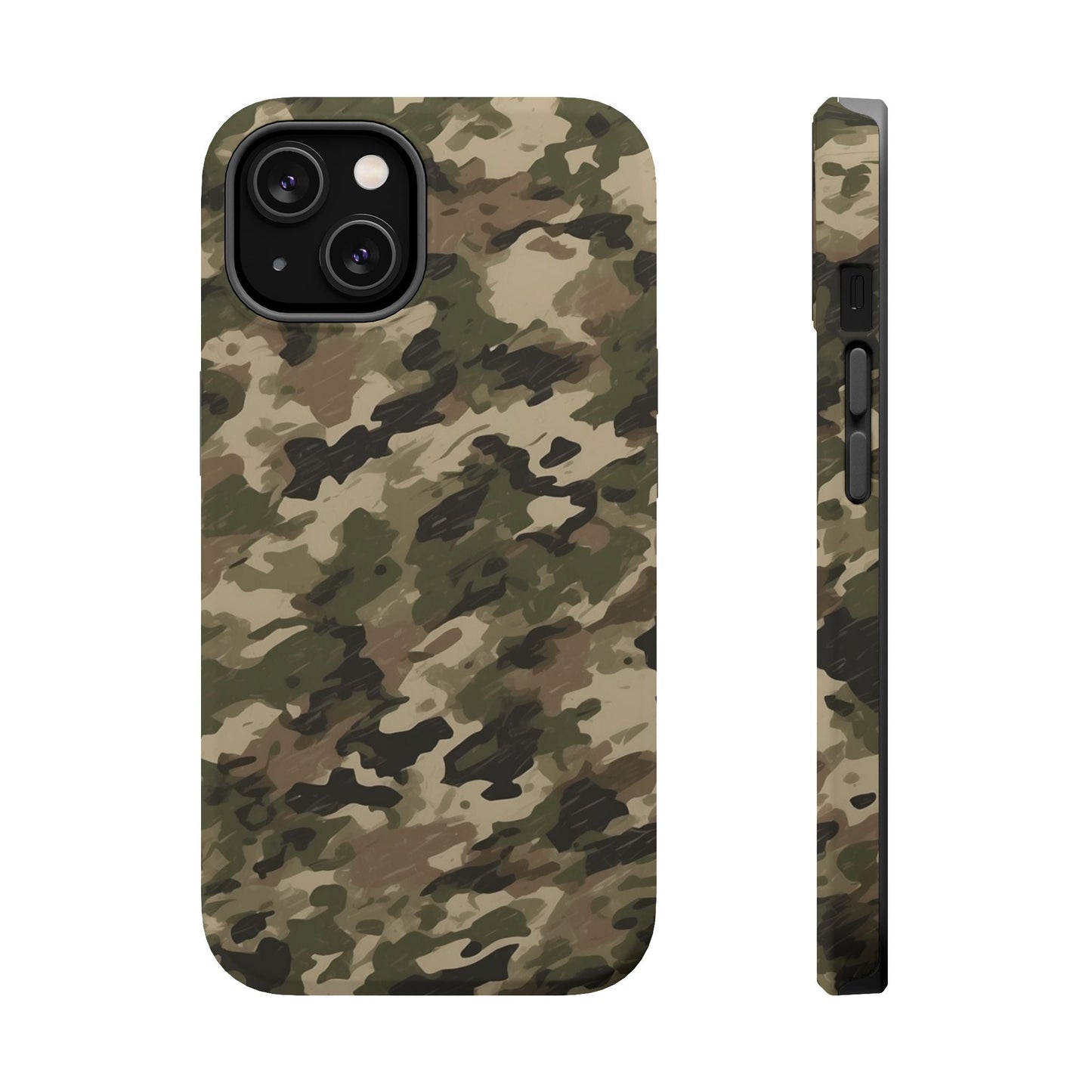 Classic Light Brown Camouflage – MagSafe iPhone Case with Rugged Elegance - BOGO Cases