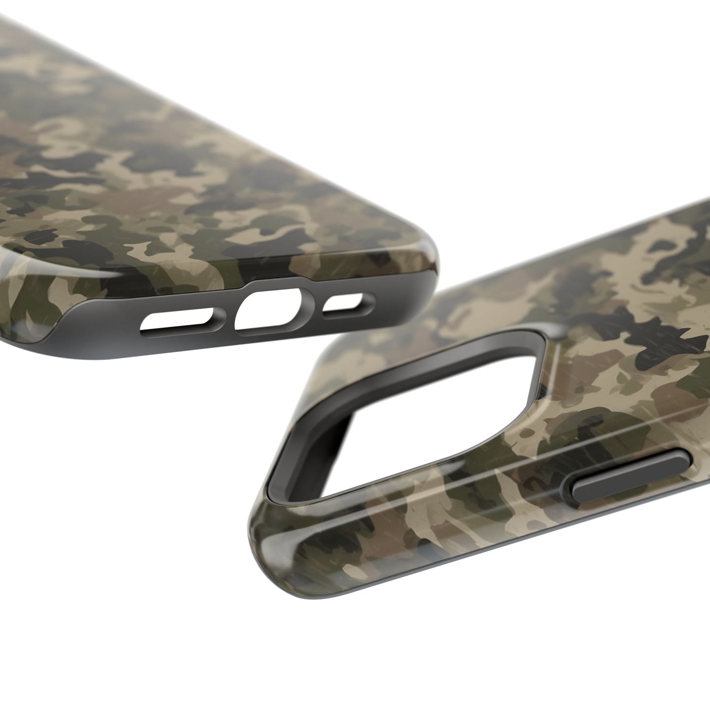 Classic Light Brown Camouflage – MagSafe iPhone Case with Rugged Elegance - BOGO Cases