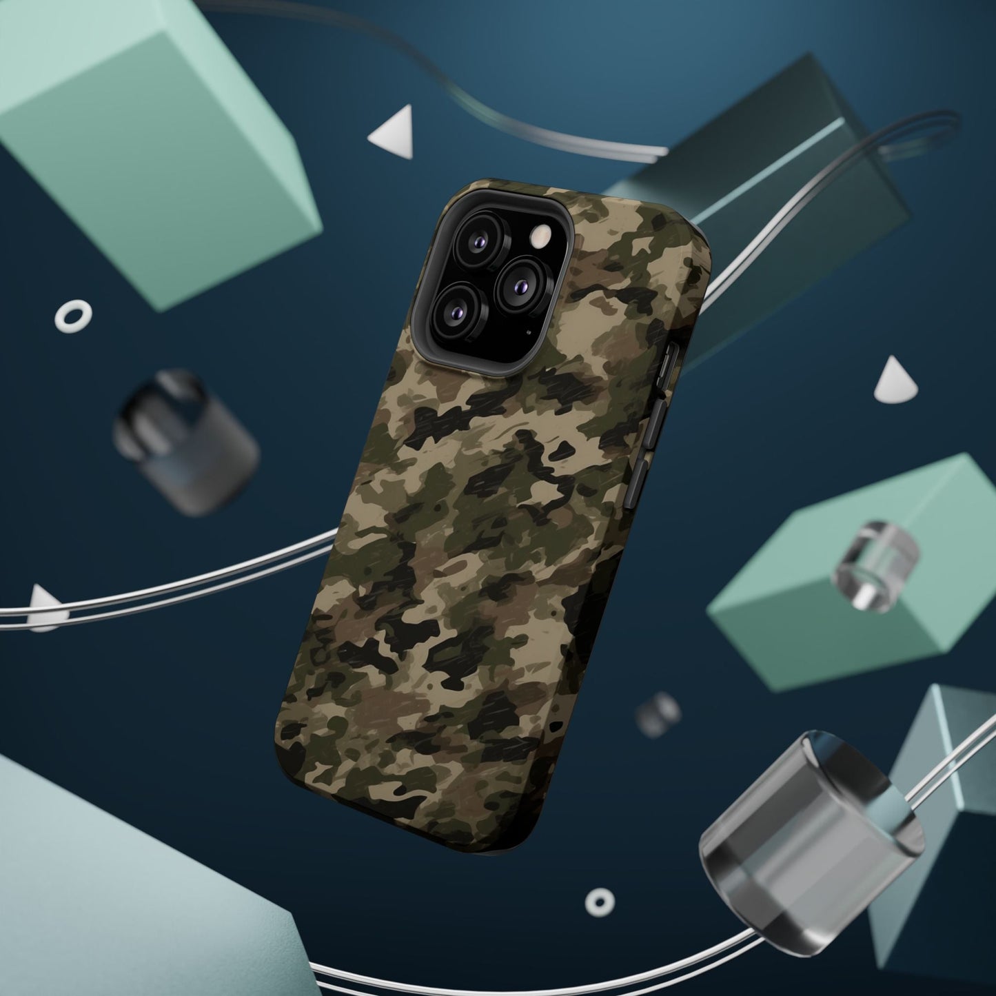 Classic Light Brown Camouflage – MagSafe iPhone Case with Rugged Elegance - BOGO Cases