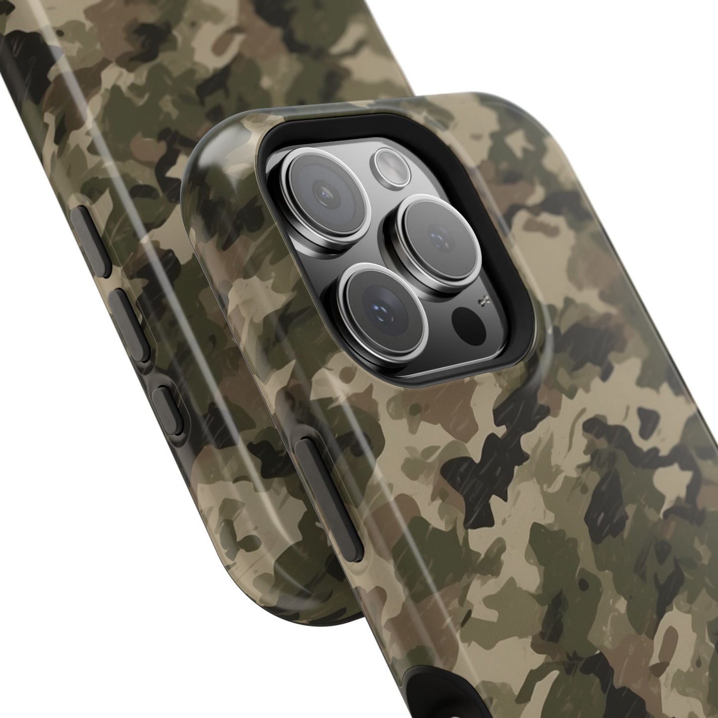 Classic Light Brown Camouflage – MagSafe iPhone Case with Rugged Elegance - BOGO Cases