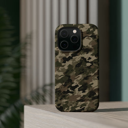 Classic Light Brown Camouflage – MagSafe iPhone Case with Rugged Elegance - BOGO Cases