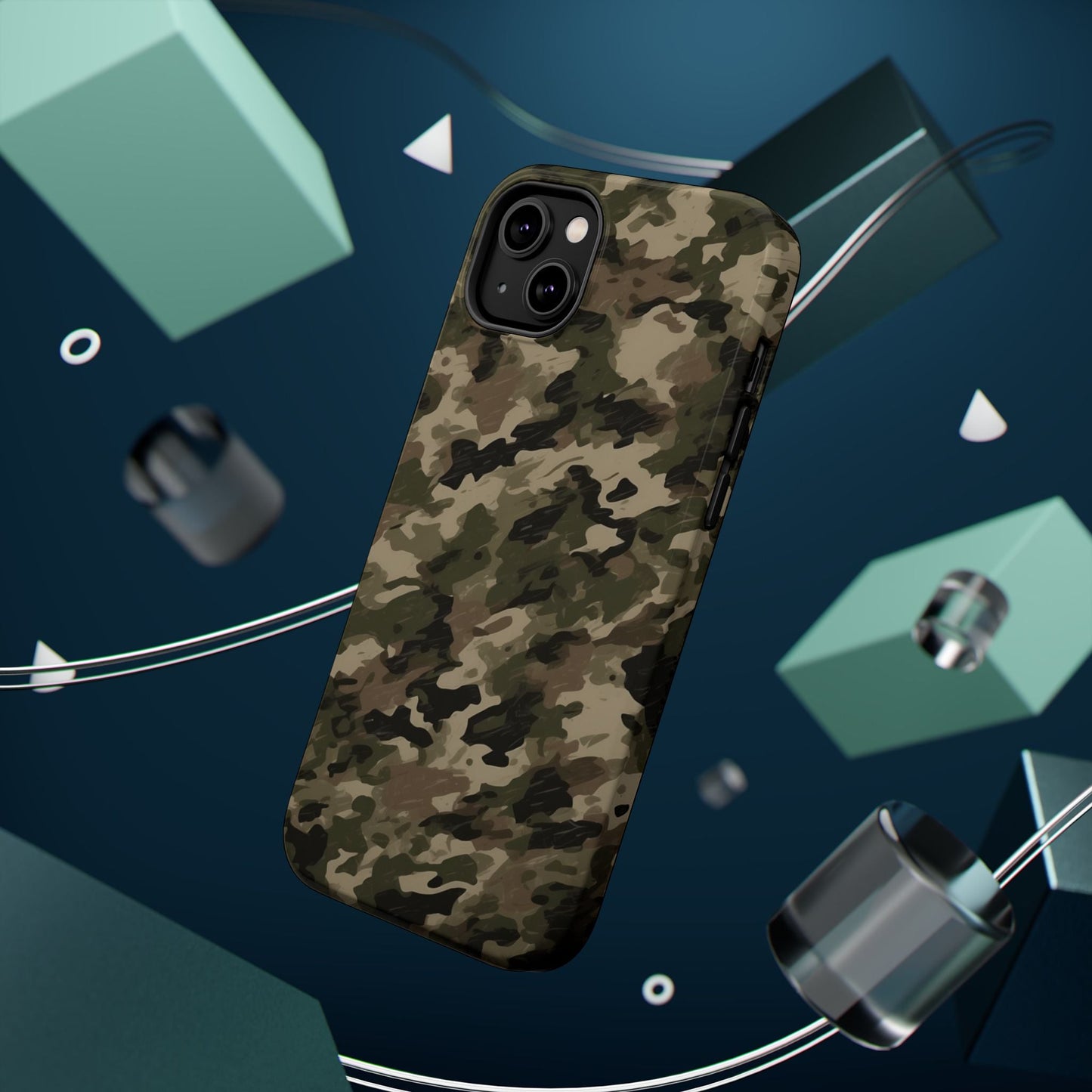 Classic Light Brown Camouflage – MagSafe iPhone Case with Rugged Elegance - BOGO Cases