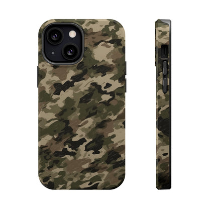 Classic Light Brown Camouflage – MagSafe iPhone Case with Rugged Elegance - BOGO Cases