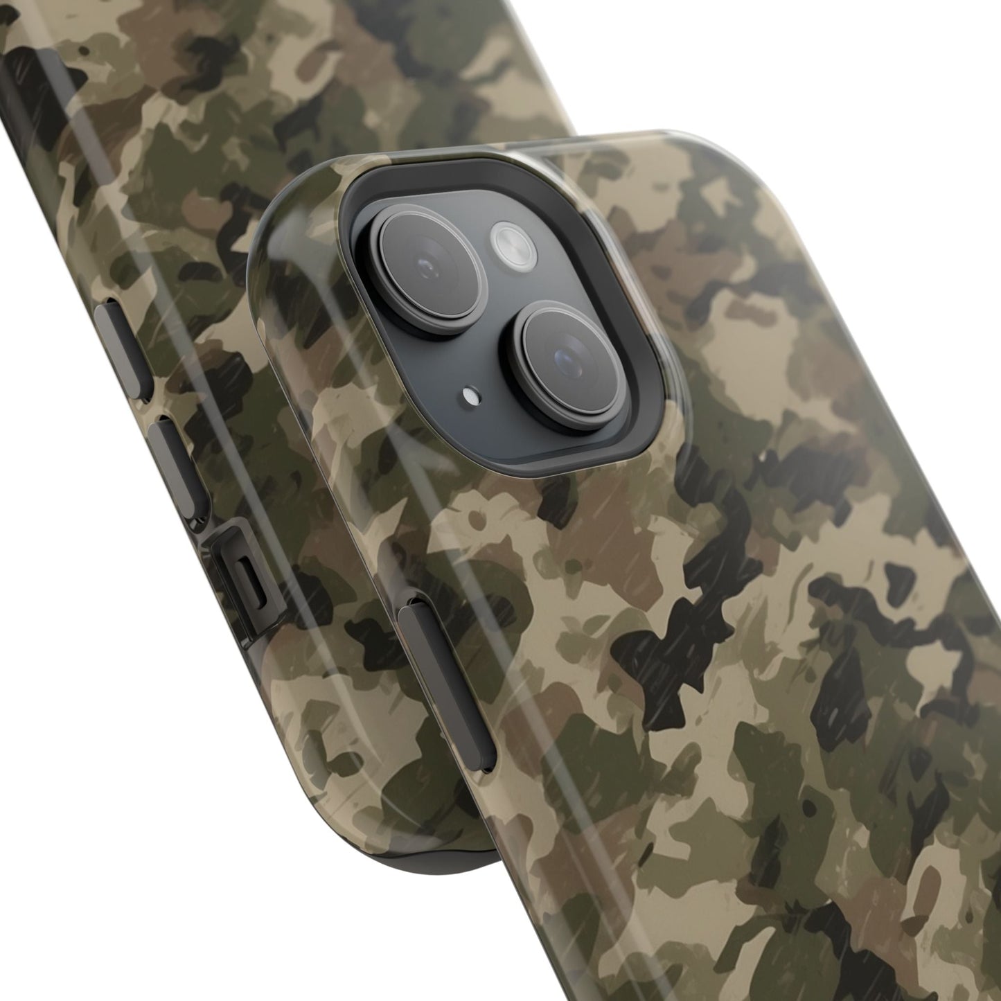 Classic Light Brown Camouflage – MagSafe iPhone Case with Rugged Elegance - BOGO Cases