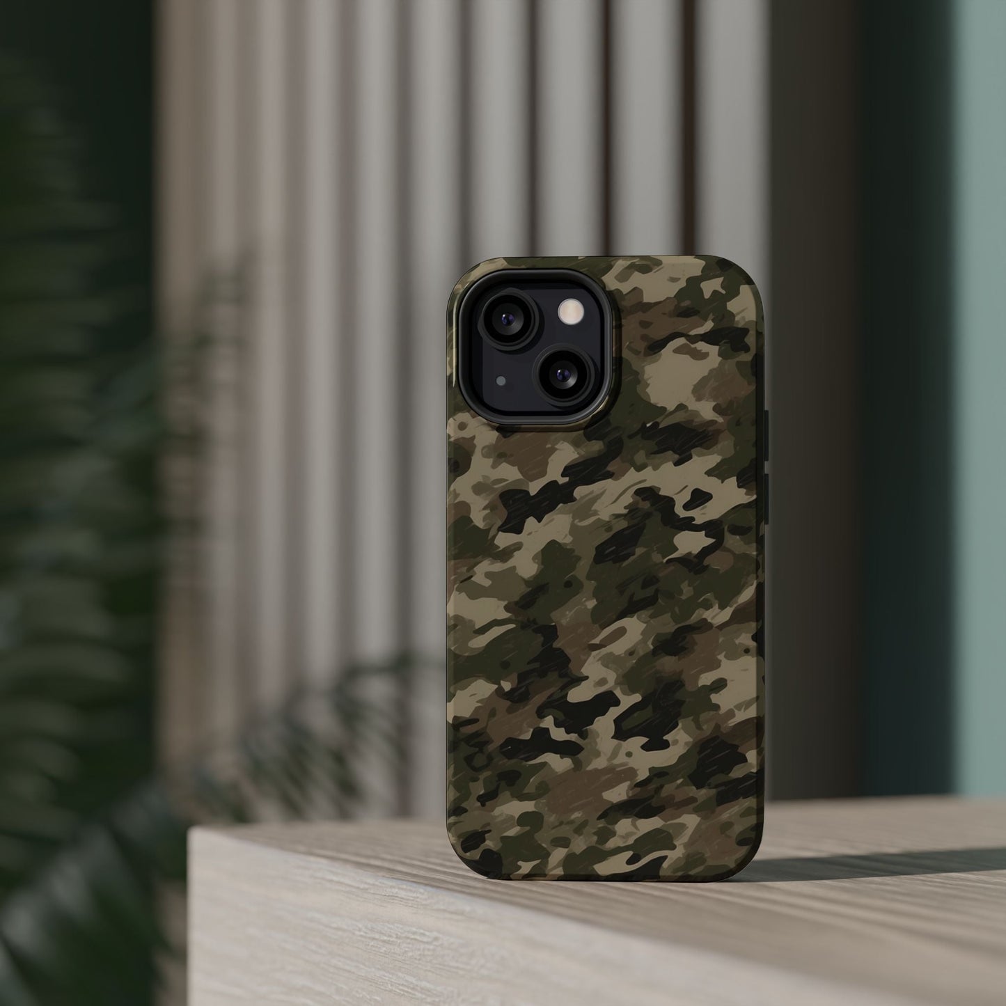 Classic Light Brown Camouflage – MagSafe iPhone Case with Rugged Elegance - BOGO Cases