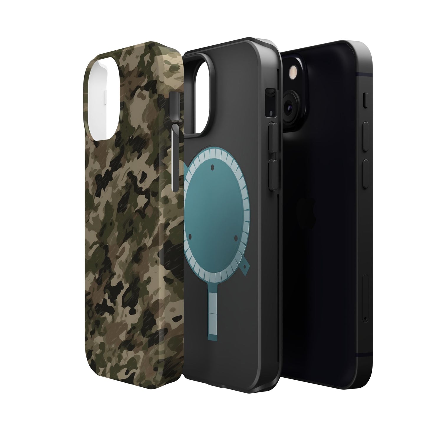 Classic Light Brown Camouflage – MagSafe iPhone Case with Rugged Elegance - BOGO Cases