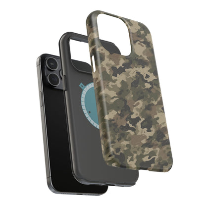 Classic Light Brown Camouflage – MagSafe iPhone Case with Rugged Elegance - BOGO Cases