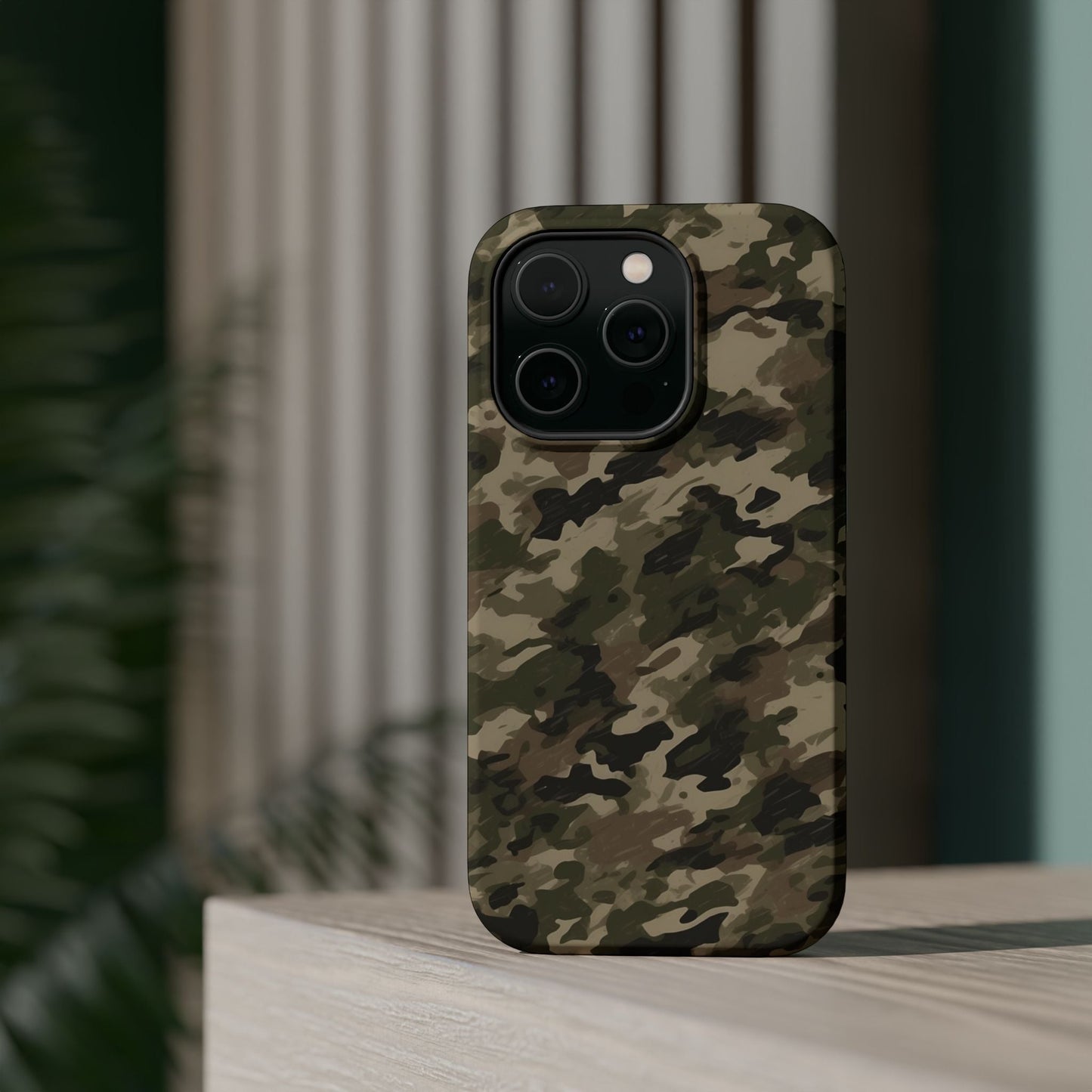 Classic Light Brown Camouflage – MagSafe iPhone Case with Rugged Elegance - BOGO Cases