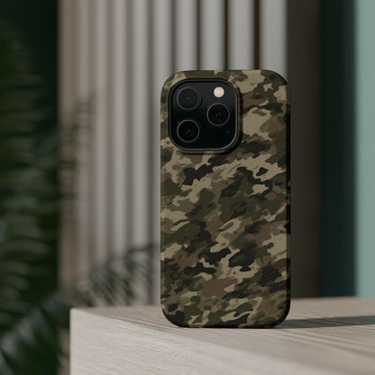 Classic Light Brown Camouflage – MagSafe iPhone Case with Rugged Elegance - BOGO Cases
