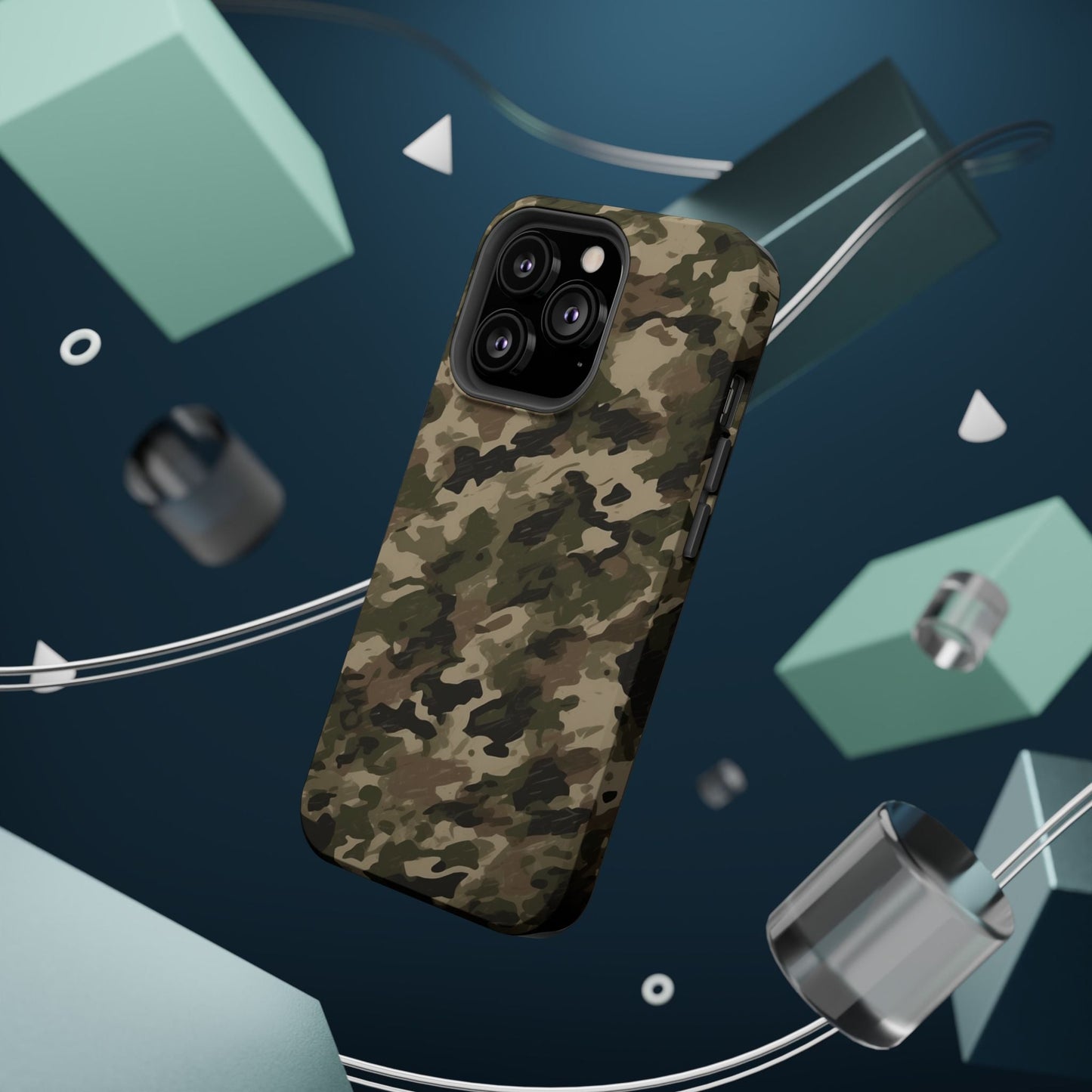 Classic Light Brown Camouflage – MagSafe iPhone Case with Rugged Elegance - BOGO Cases