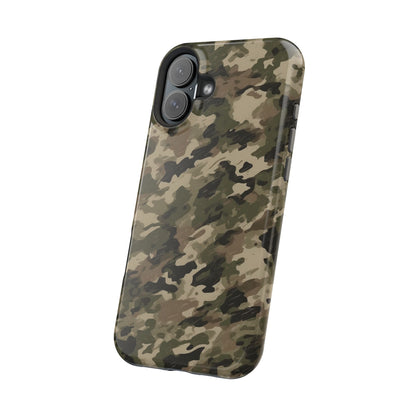 Classic Light Brown Camouflage – MagSafe iPhone Case with Rugged Elegance - BOGO Cases