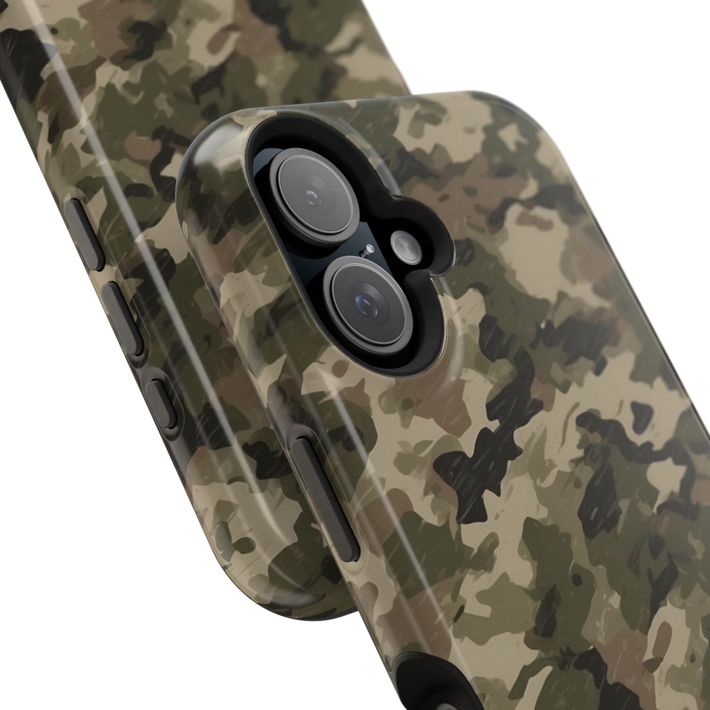 Classic Light Brown Camouflage – MagSafe iPhone Case with Rugged Elegance - BOGO Cases