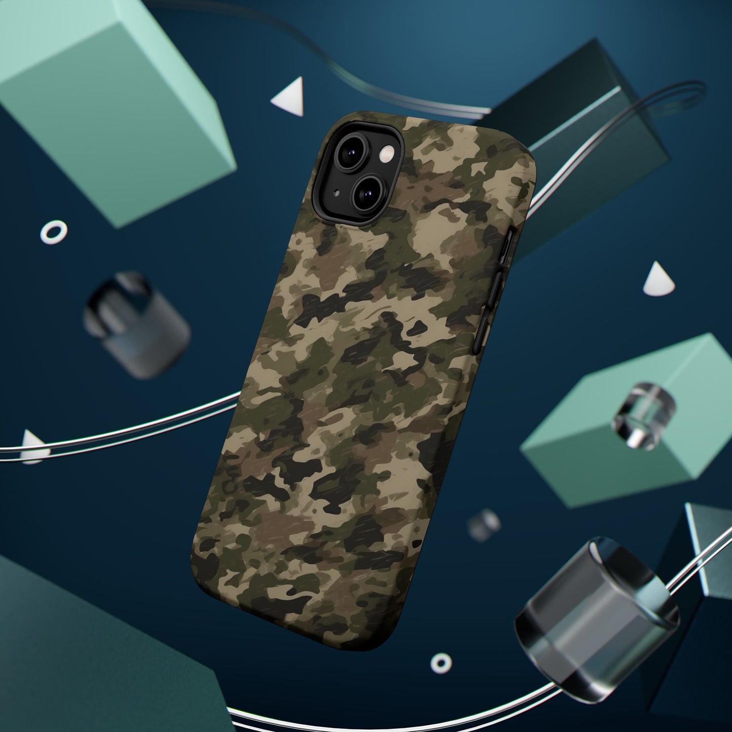 Classic Light Brown Camouflage – MagSafe iPhone Case with Rugged Elegance - BOGO Cases