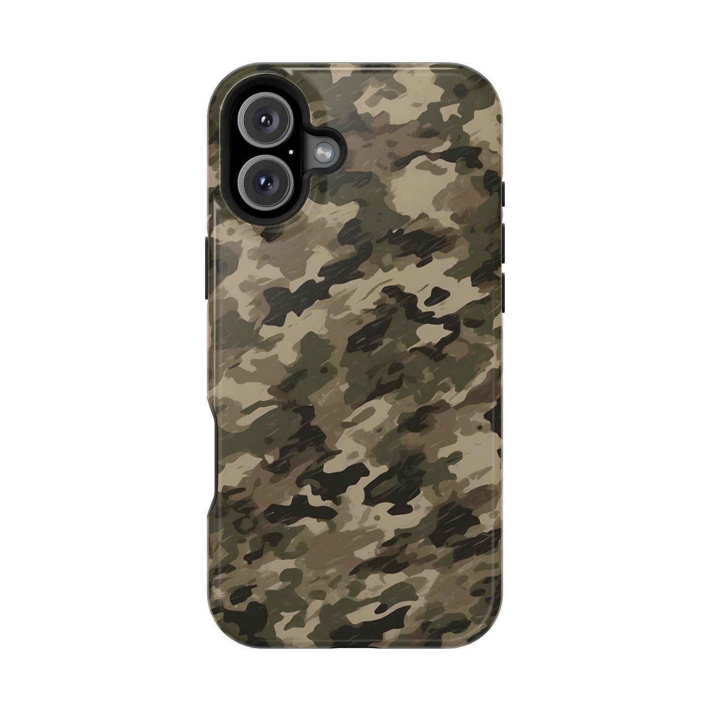 Classic Light Brown Camouflage – MagSafe iPhone Case with Rugged Elegance - BOGO Cases