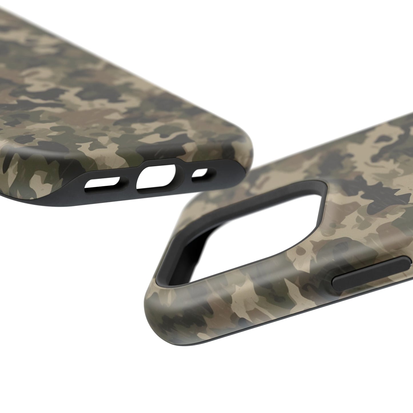 Classic Light Brown Camouflage – MagSafe iPhone Case with Rugged Elegance - BOGO Cases