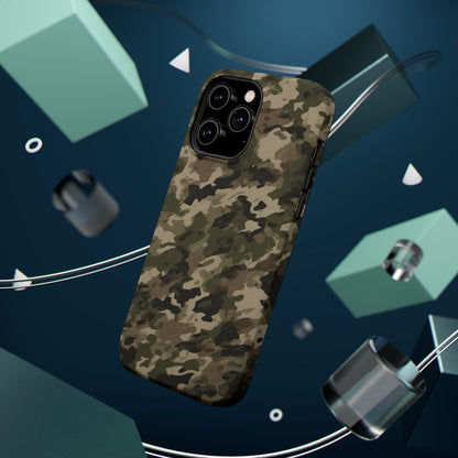 Classic Light Brown Camouflage – MagSafe iPhone Case with Rugged Elegance - BOGO Cases