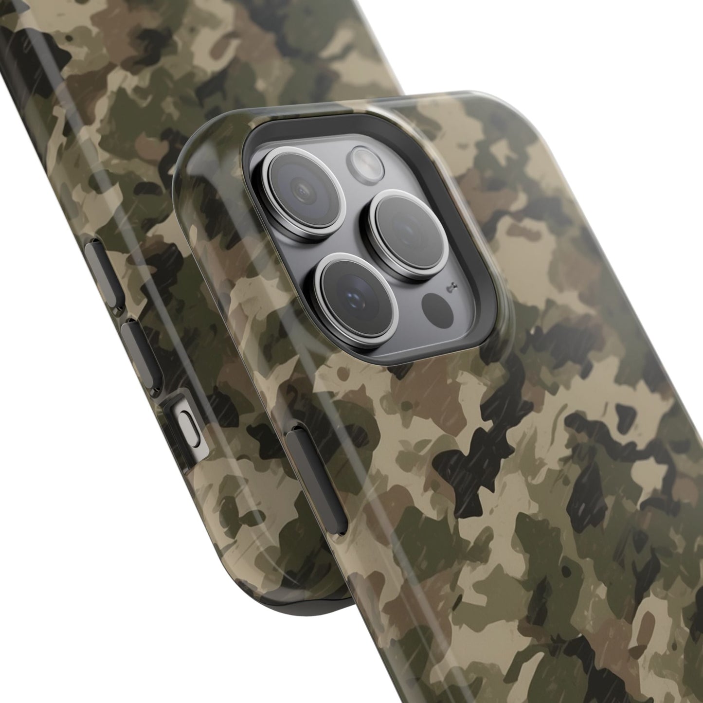 Classic Light Brown Camouflage – MagSafe iPhone Case with Rugged Elegance - BOGO Cases